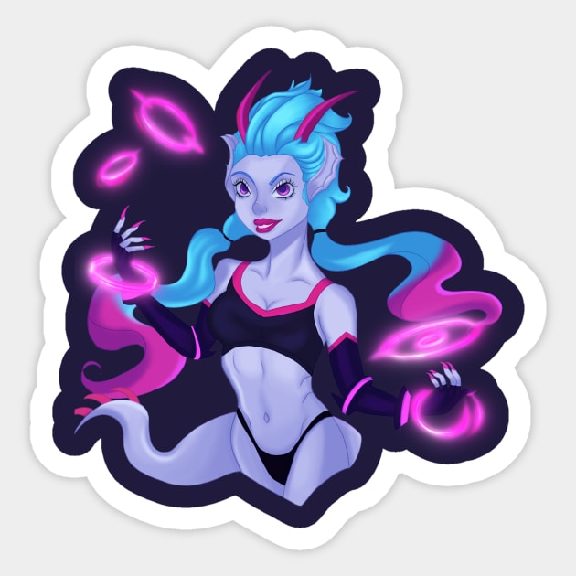 Demon girl Sticker by Duendeartist 